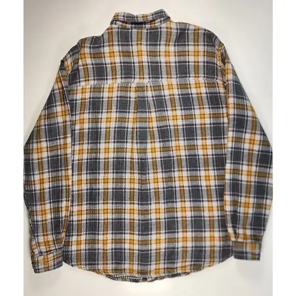 Free People x CP Shades Y2K Plaid Flannel Shirt L USA Cotton L - Picture 10 of 11